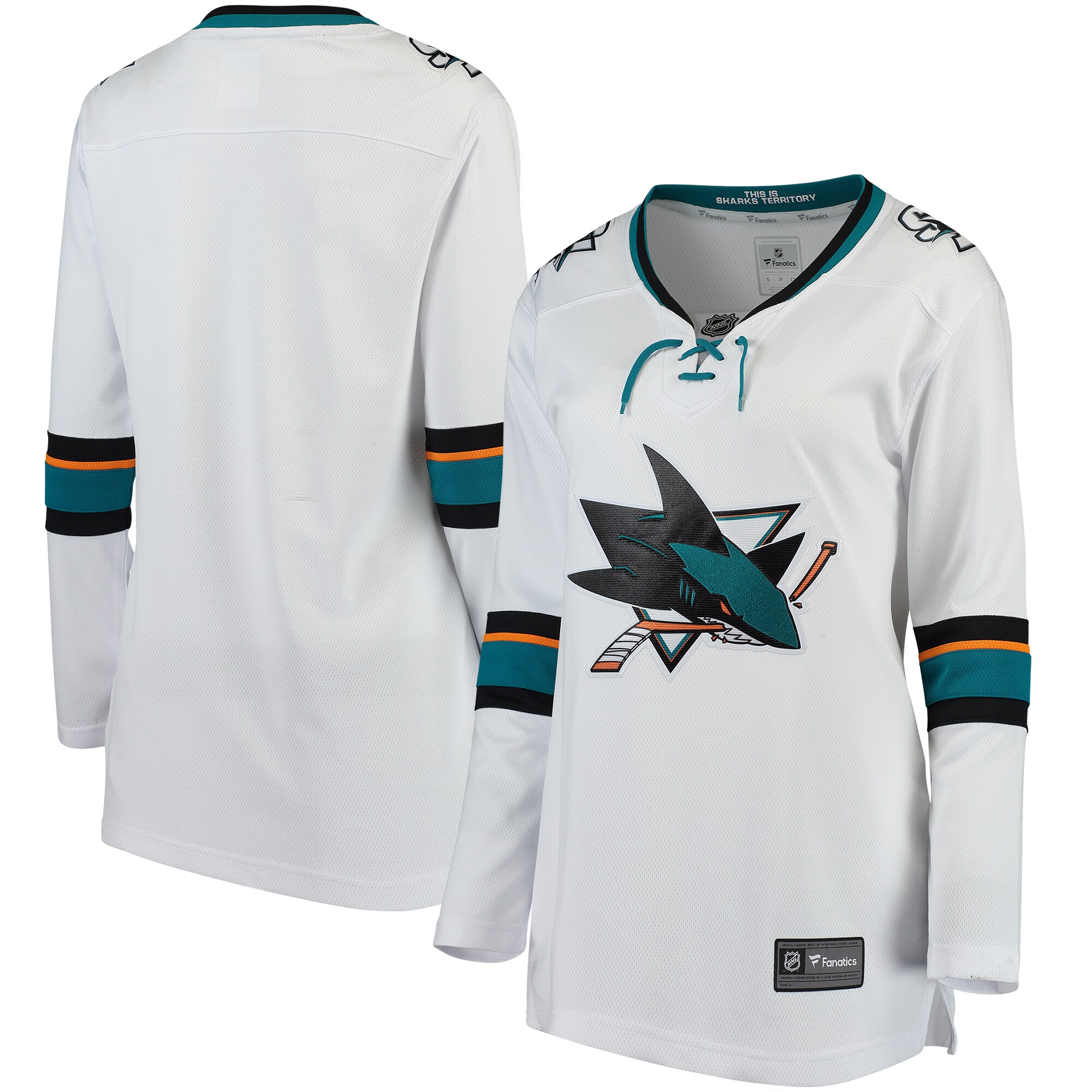 San Jose Sharks Fanatics Women’s Away Breakaway Jersey – White