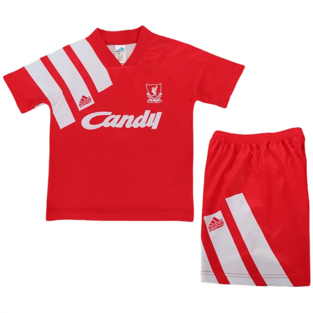 1991-92 Liverpool Home Retro Children's Jersey Set Fans Edition