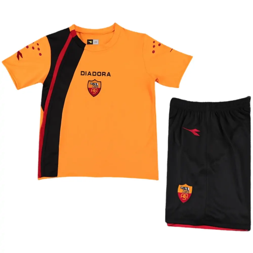 2005-06 Roma Home Stadium Retro Children's Jersey Set - Fans Edition