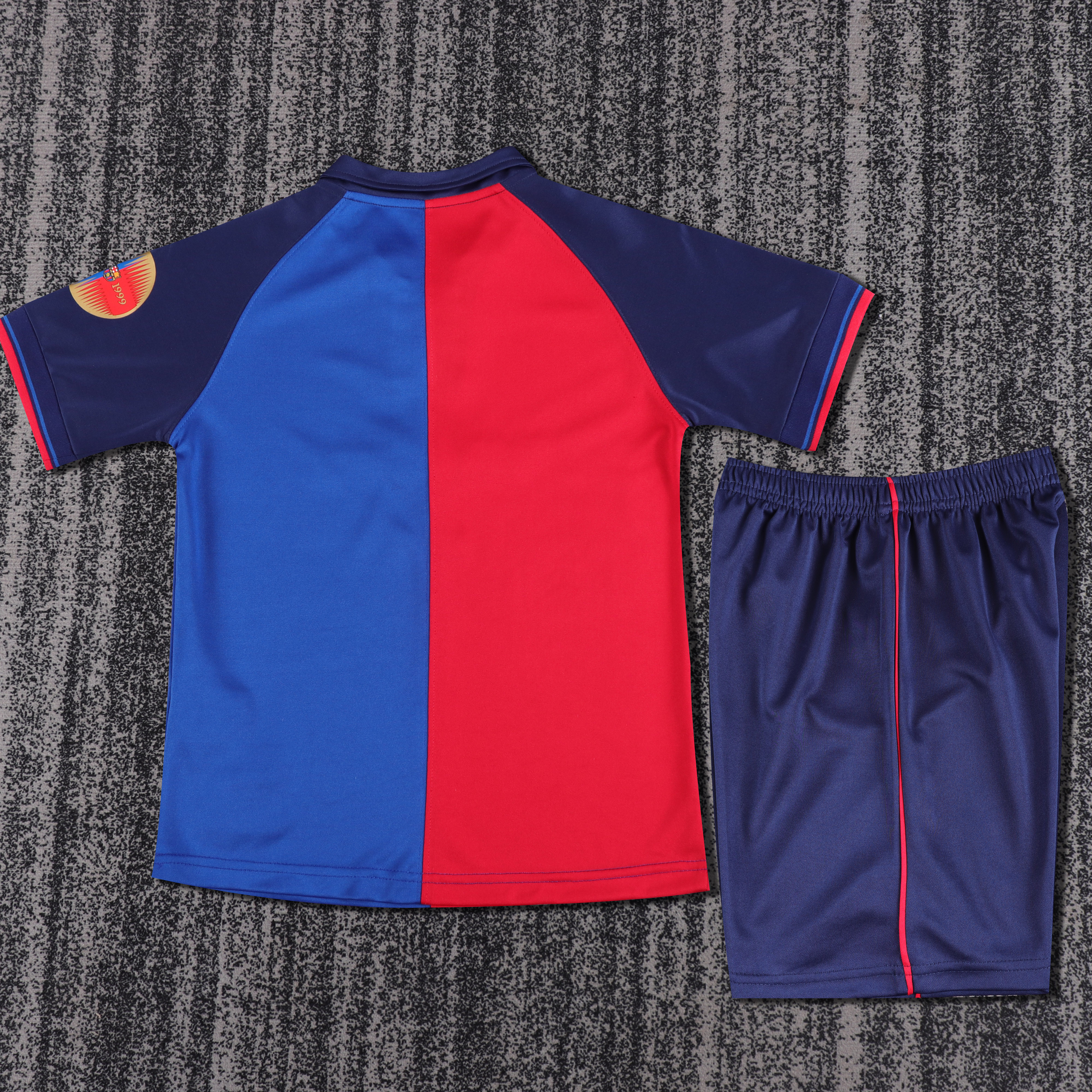1899-1999 Barcelona Centennial Retro Children's Jersey Set - Fans Edition