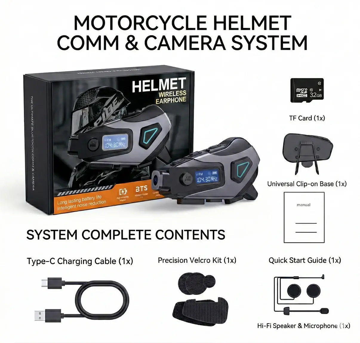 K10 - Helmet Bluetooth Headset