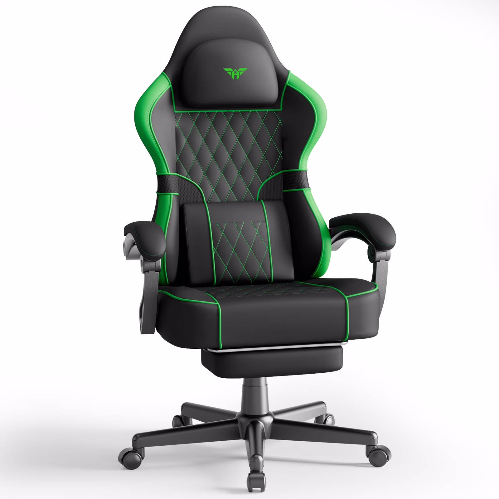 SOONTRANS Gaming Chair for Adults, Velvet Fabric High Back Comfortable Video Game Chair with Footrest and Massage Lumbar Cushion, Racing Computer Desk Chair, Ergonomic Gamer Chair, Black/Grey