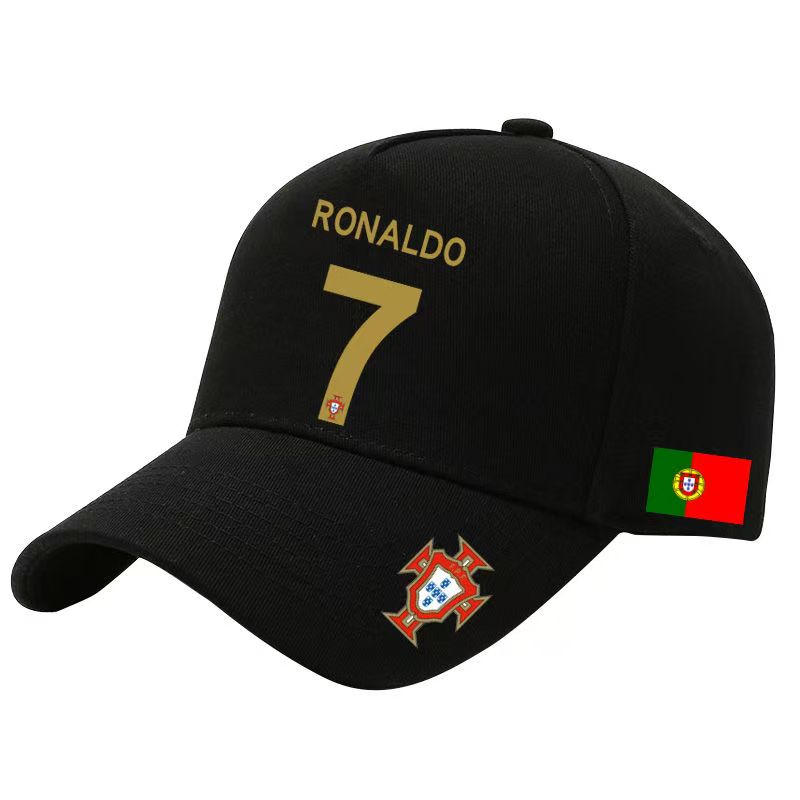 Hat-Portugal C Ronaldo 7-Ball Cap-Black