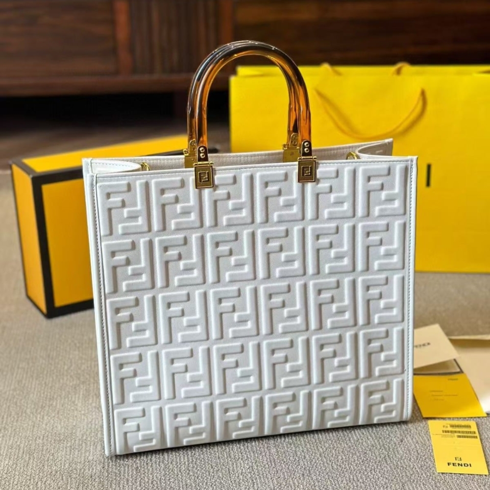 Fendi Sunshine Medium Bag White 13.8 Inches 8BH386AMCVF0QVL