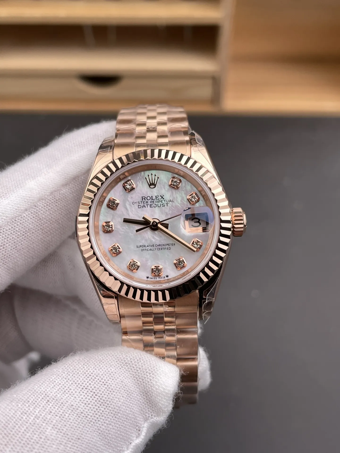 Rolex Datejust Rose Gold Ladies 28mm