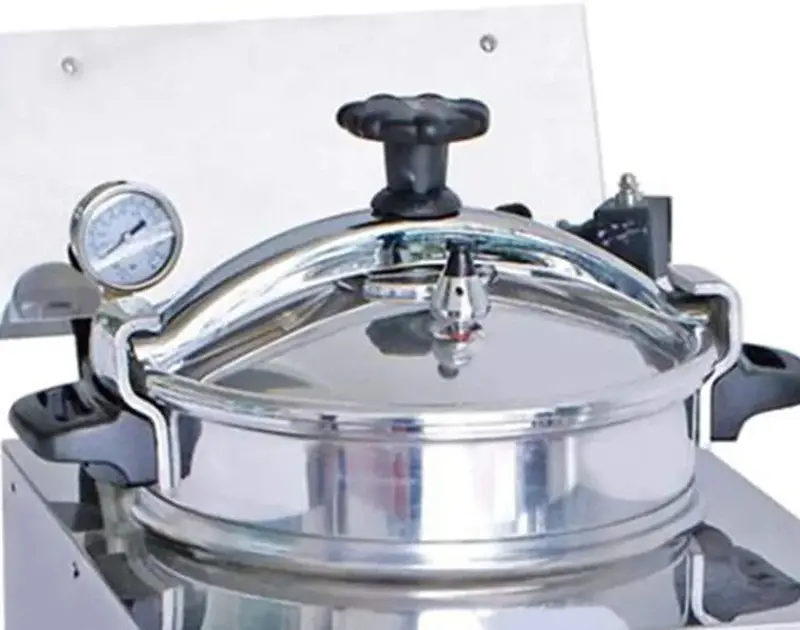 16-Liter Commercial Electric Pressure Fryer – Stainless Steel Countertop Unit for Chicken and Seafood
