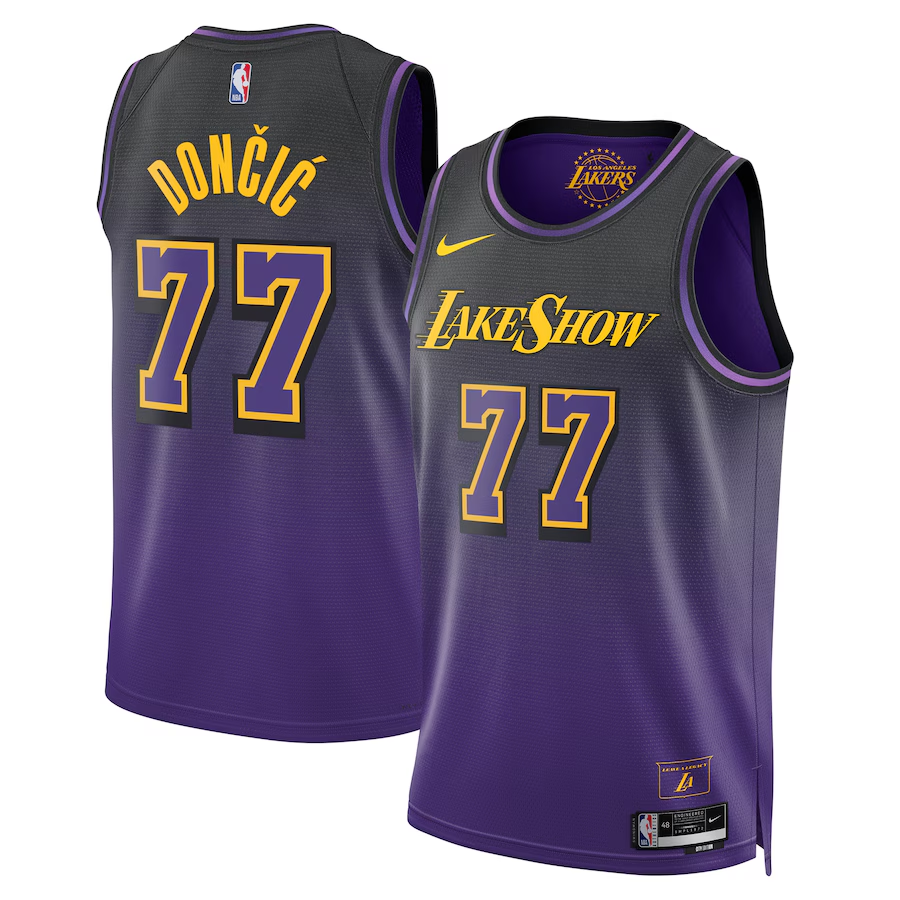 Los Angeles Lakers City Edition Swingman Jersey 2024 - Purple - Luka Dončić - Unisex