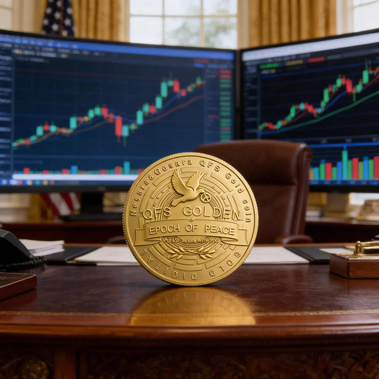 Nesara Gesara QFS Gold Coin