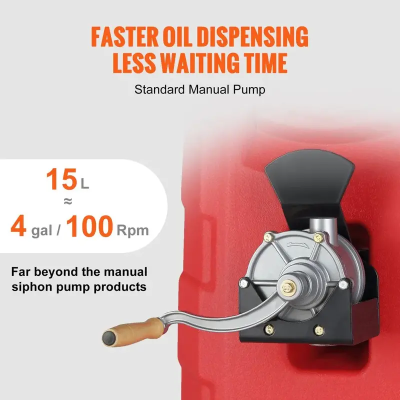 16-Gallon Portable Fuel Caddy – 7.8 L/Min Flow Rate Gas Storage Tank
