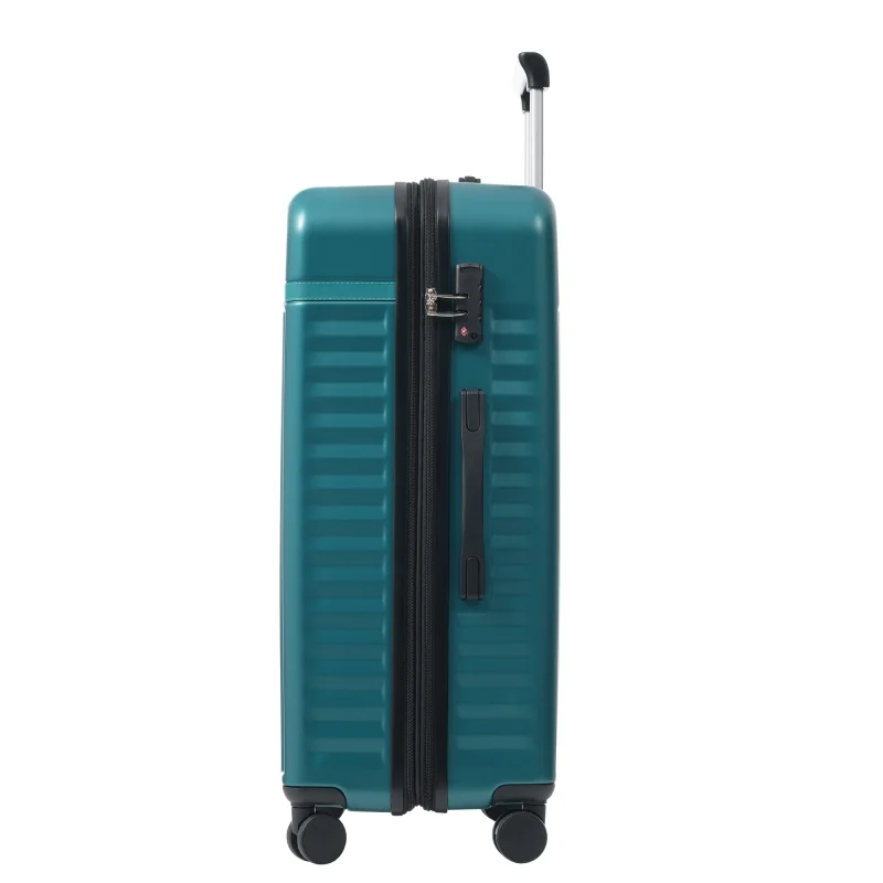 Front Opening Luggage Set 3 Piece, Hardside Carry on Suitcase with USB Port, Expandable Luggage with Handle Bag Spinner Wheels TSA Lock