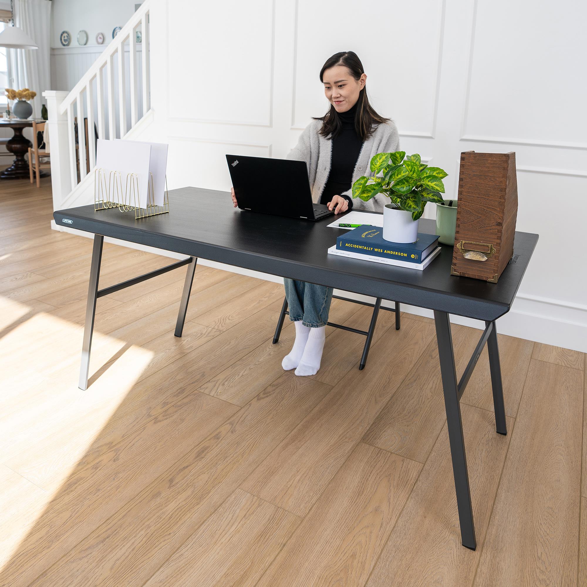 Lifetime 5 ft. Folding Home Office Desk, Black (80957)