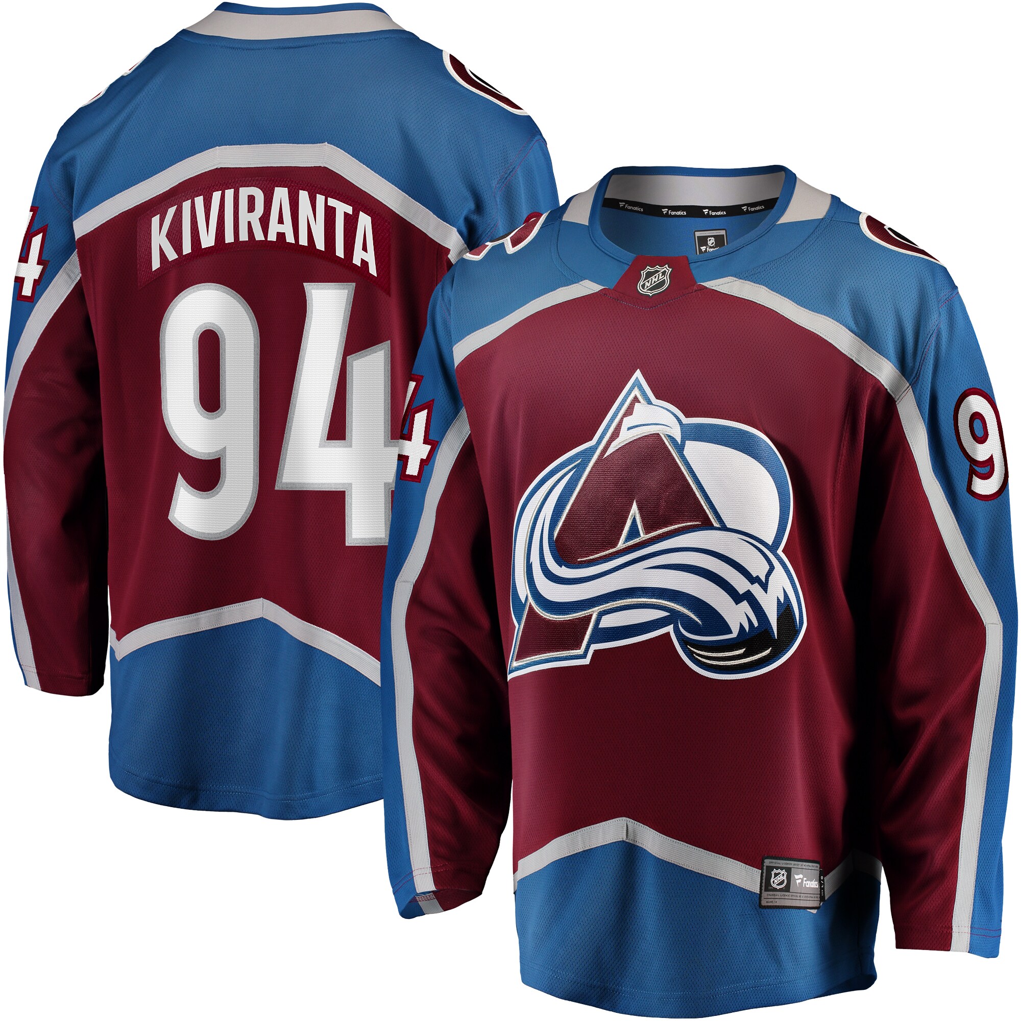 Joel Kiviranta Colorado Avalanche Fanatics Home Premier Breakaway   Jersey – Maroon