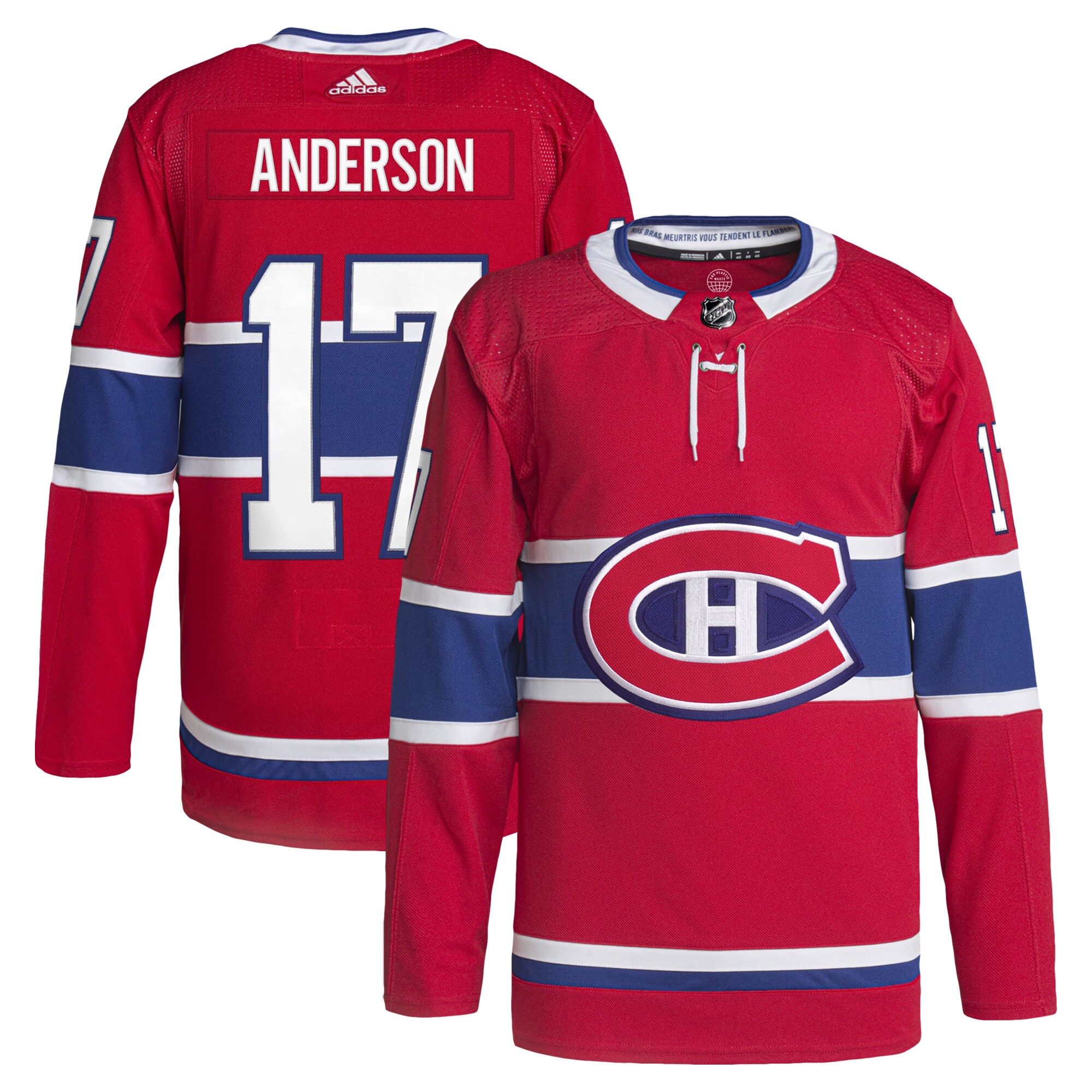 Josh Anderson Montreal Canadiens  Home Primegreen  Pro   Jersey – Red