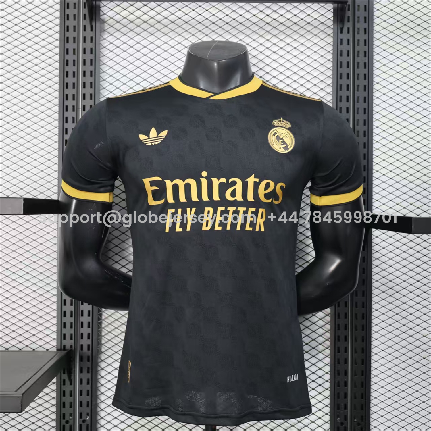 Real Madrid 25-26 Polka Dots Black And Gold Jersey - Player Version