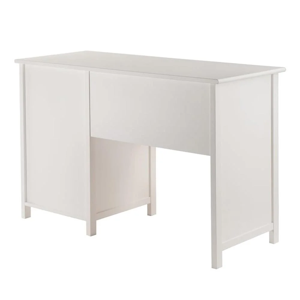 Pemberly Row Transitional Composite Wood Office Writing Desk in Black
