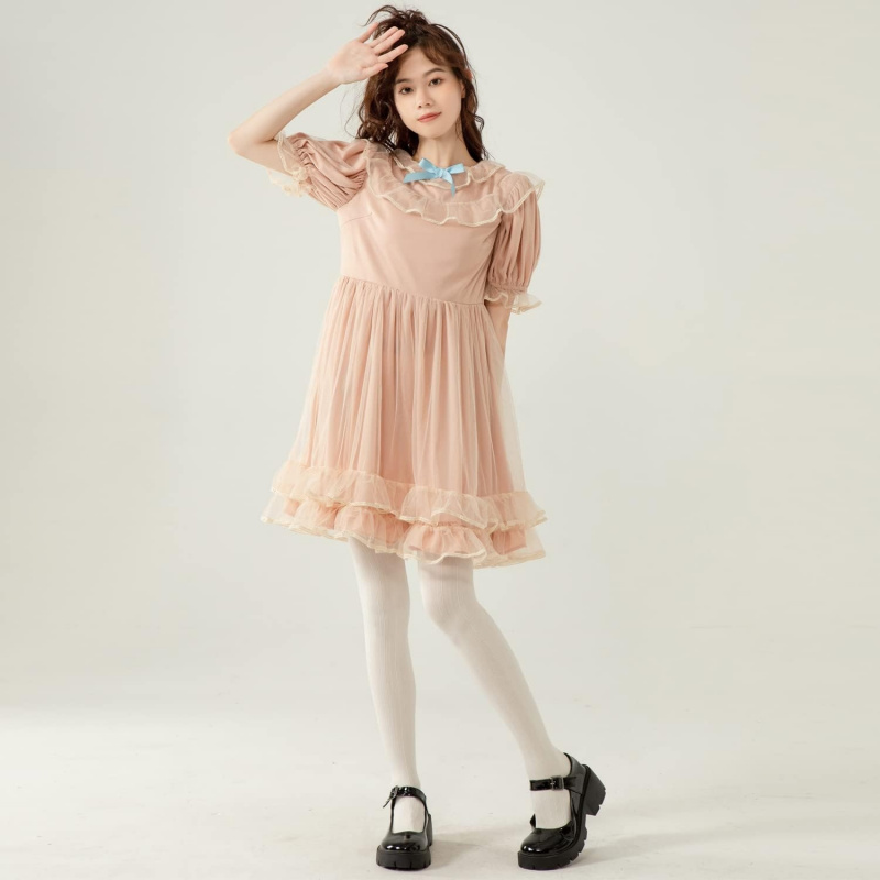 Summer Japanese Lolita Lace Dress Teen Girls