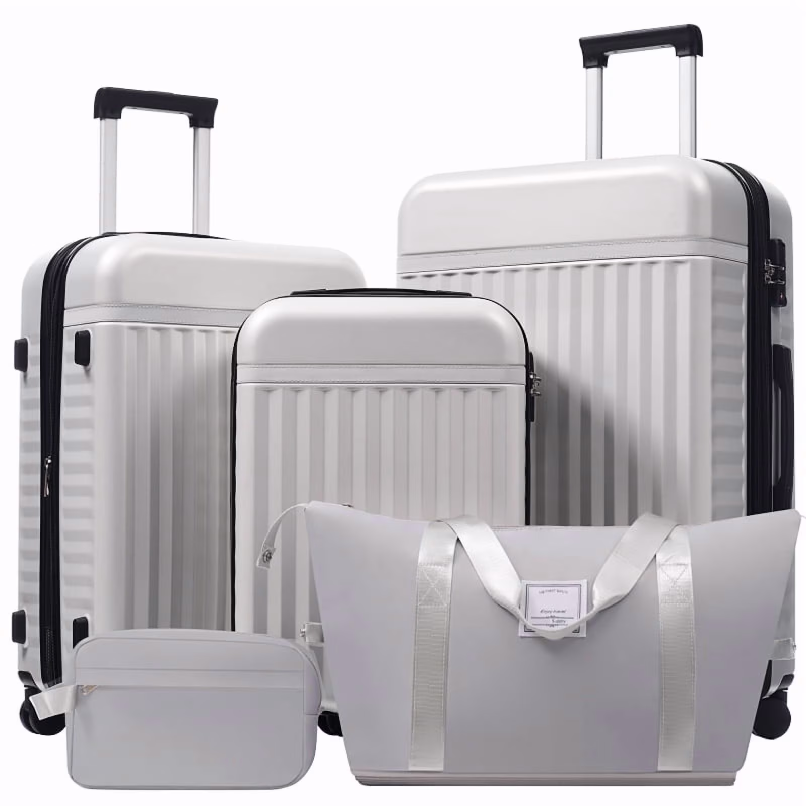 Front Opening Luggage Set 3 Piece, Hardside Carry on Suitcase with USB Port, Expandable Luggage with Handle Bag Spinner Wheels TSA Lock