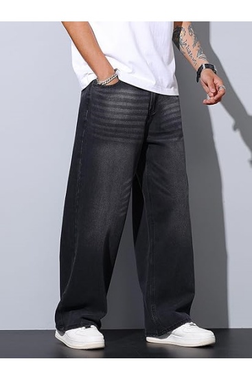 Mens Wide Leg Baggy Jeans
