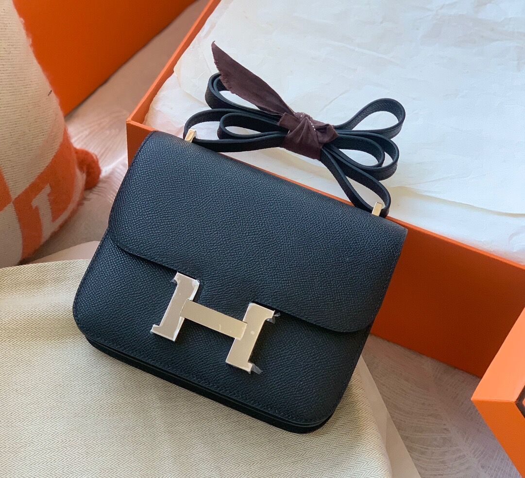 Hermes Kelly Sellier 25 Beton Ostrich Palladium Hardware