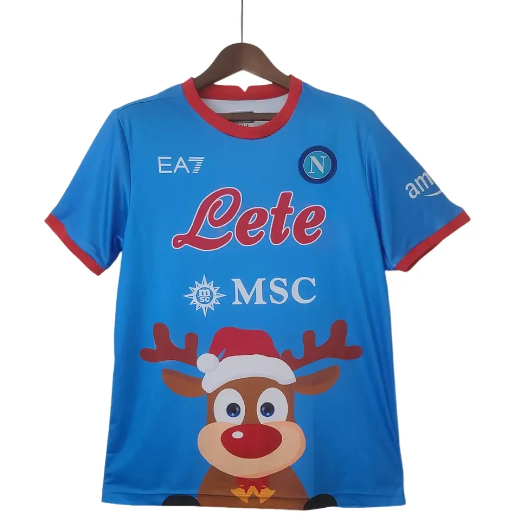 2022 Napoli Christmas Special Edition Blue Soccer Jersey 1:1 Thai Quality
