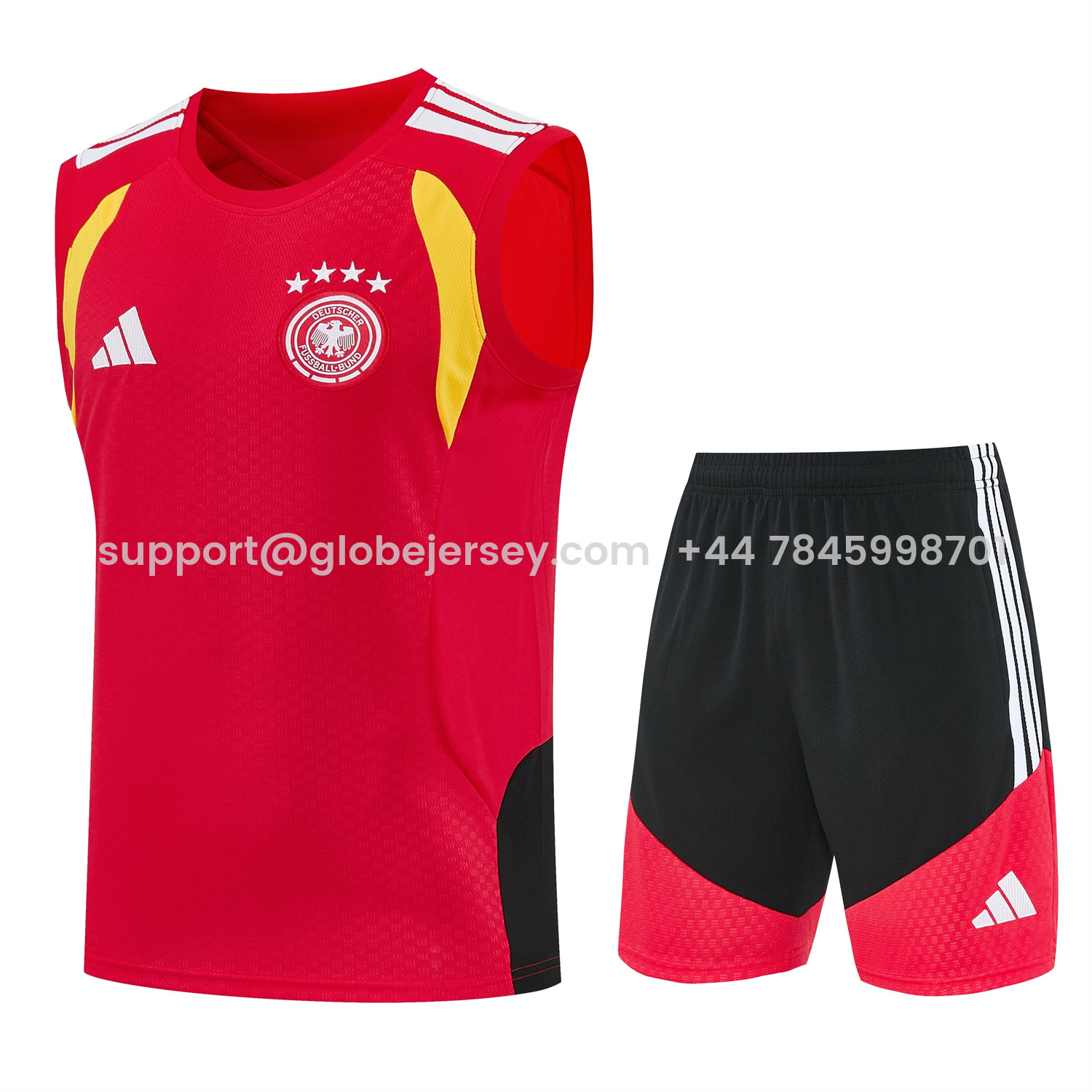 Germany 2026 Vest Training Set - Red Vest and Black Shorts