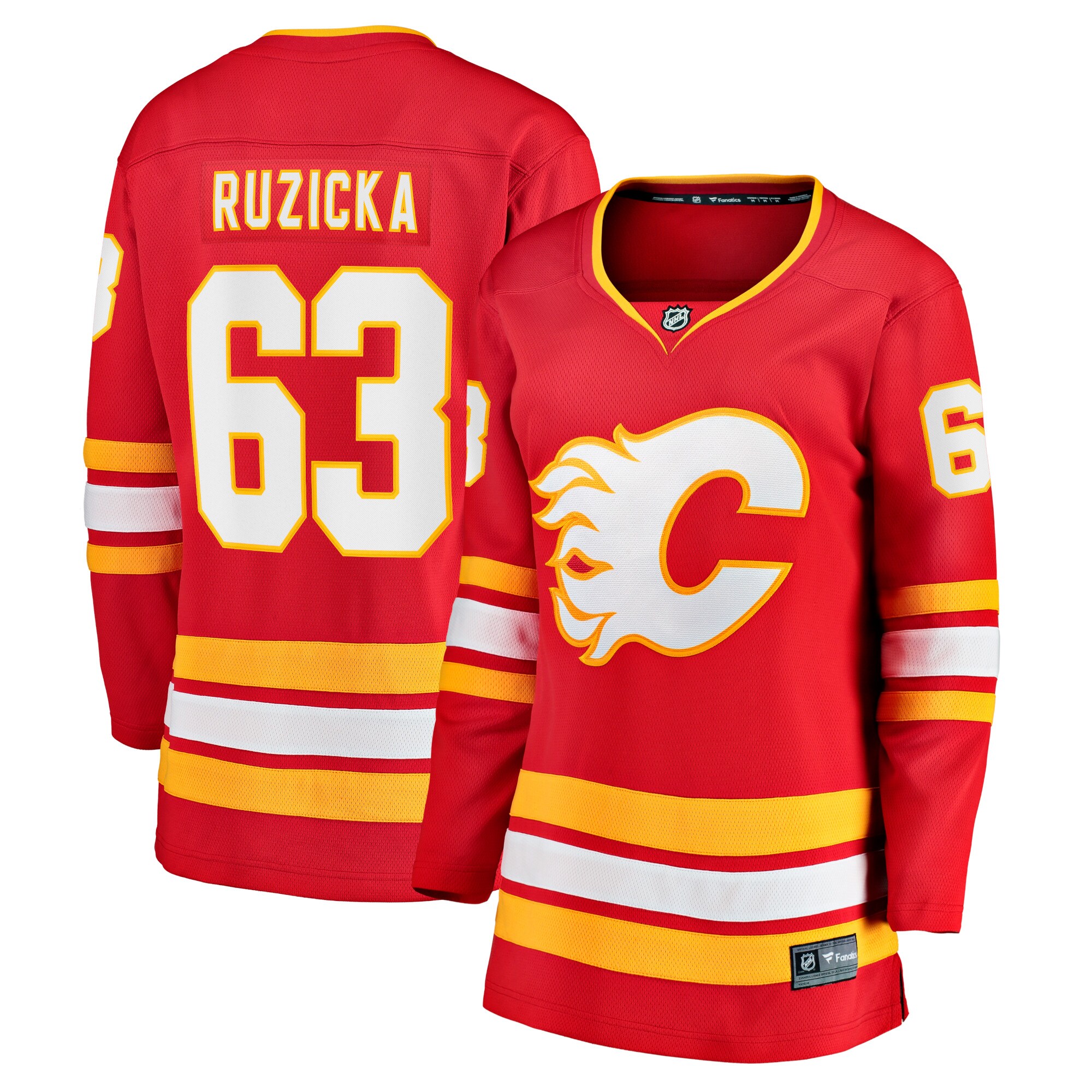 Adam Ruzicka Calgary Flames Fanatics Women’s Home Breakaway  Jersey – Red