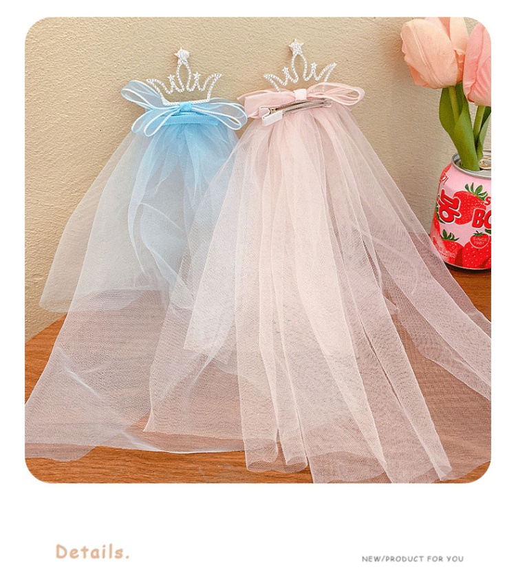 Beautiful stereoscopic veil diamond hairpin headwear
