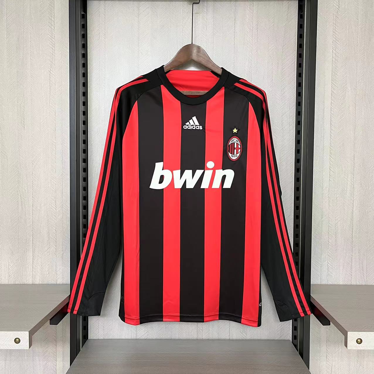 Retro AC Milan 2008-09 Home Long Sleeve Jersey