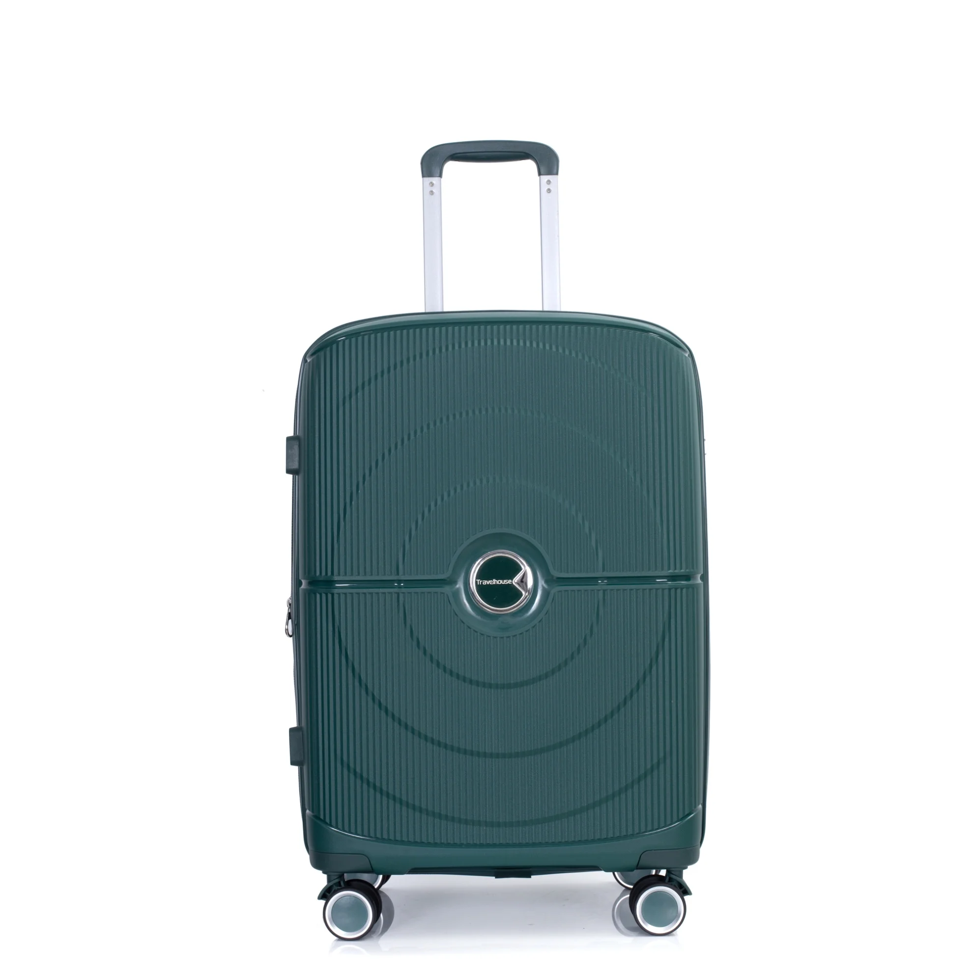 3 Pieces Luggage Set (20/24/28), Expandable PP Lightweight Hardshell Durable Suitcase with 4 Double 360 Degrees Mute Spinner Wheels and TSA Lock for Men Women, Black