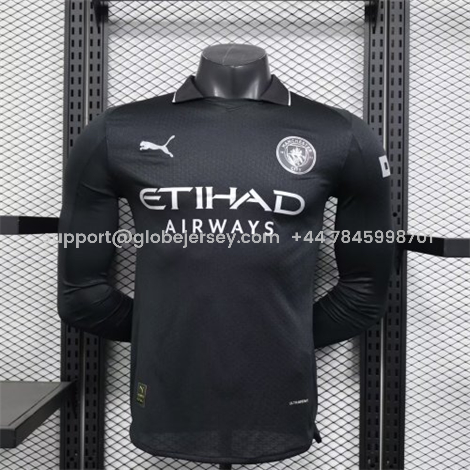 Manchester City 25-26 Away Black Long Sleeves Jersey - Player Version