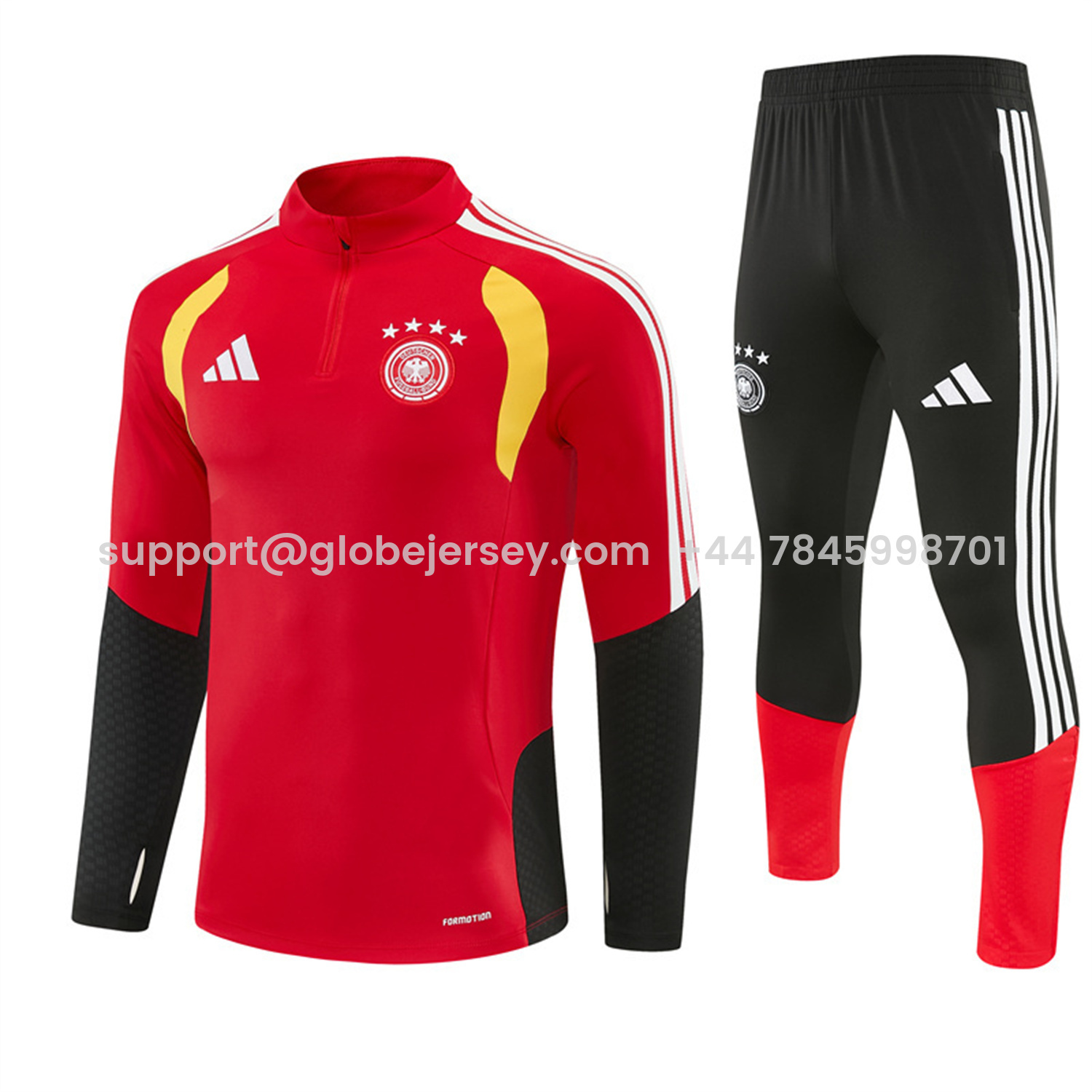 Germany 2026 Long Sleeve Training Set - Red Top & Pants