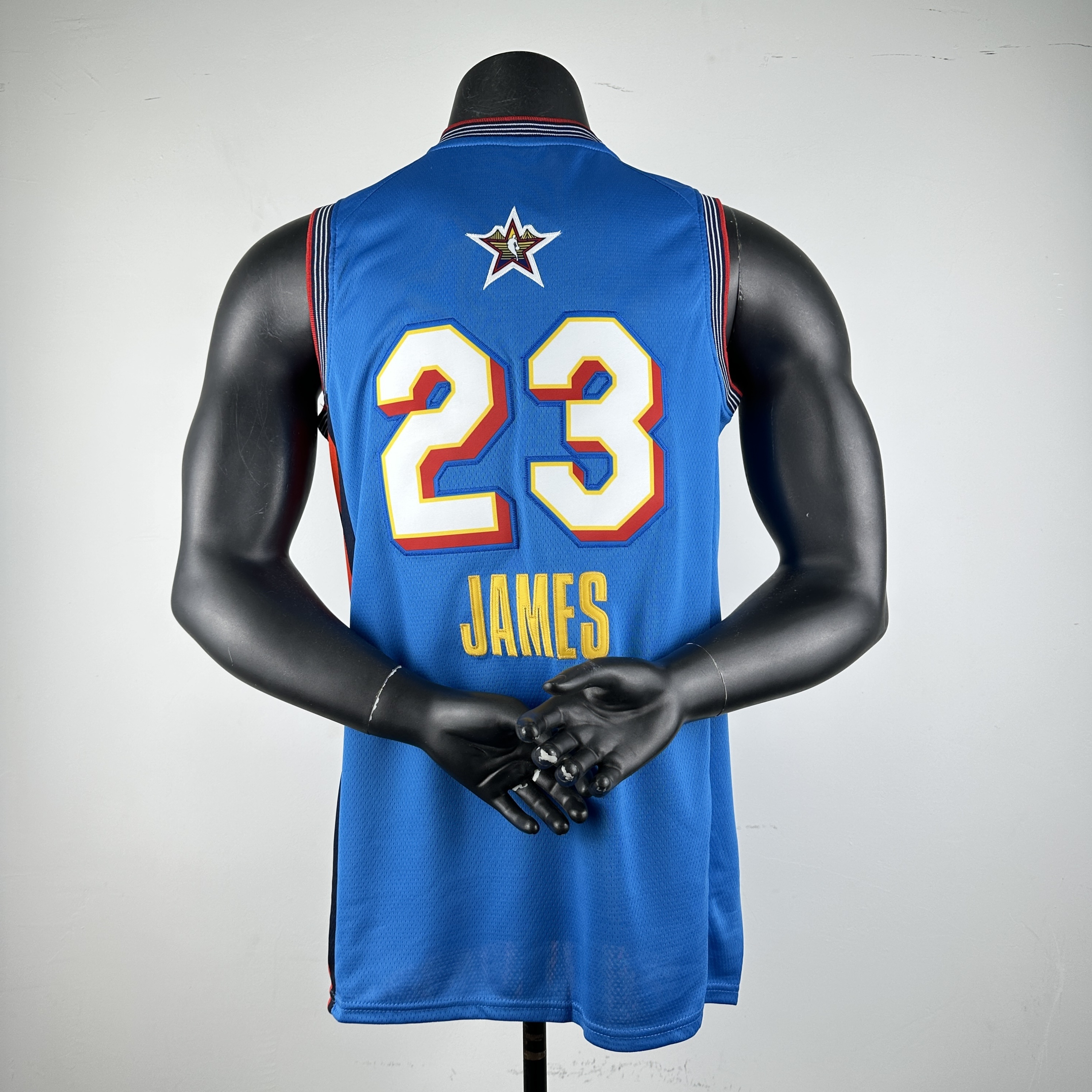 Embroidered 25th season All-Star Blue No. 23 James