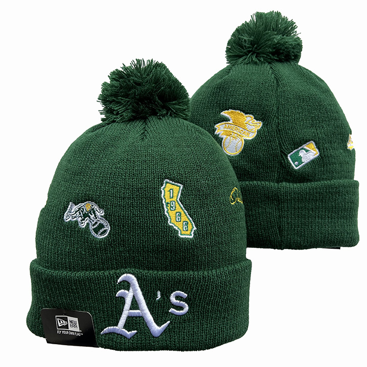 Oakland Athletics Cuffed Knit Hat with Pom