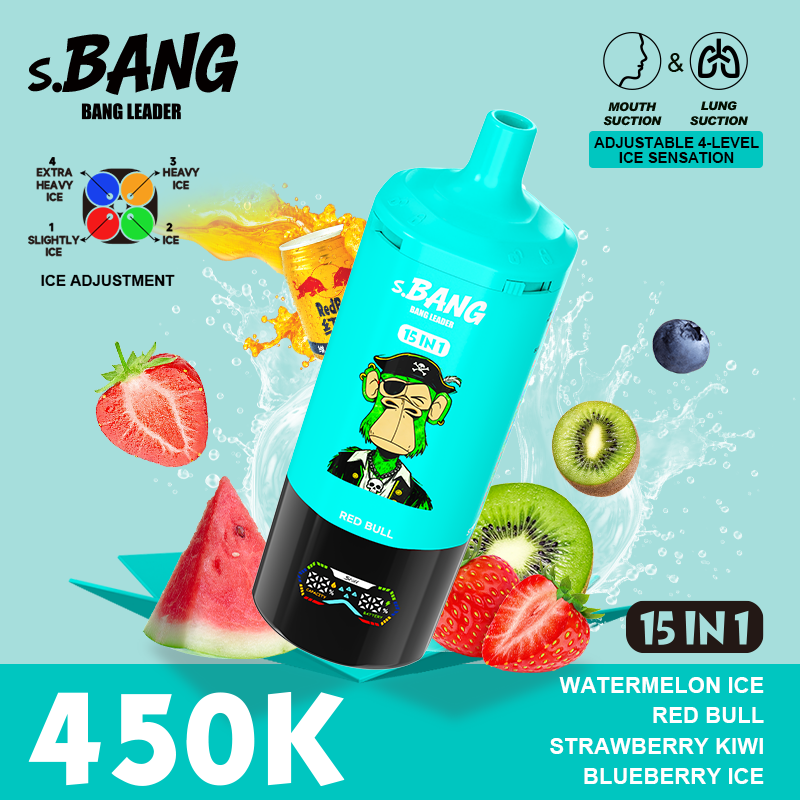 BANG 450 000 potahů (15v1) | E-cigareta s nastavitelným chlazením