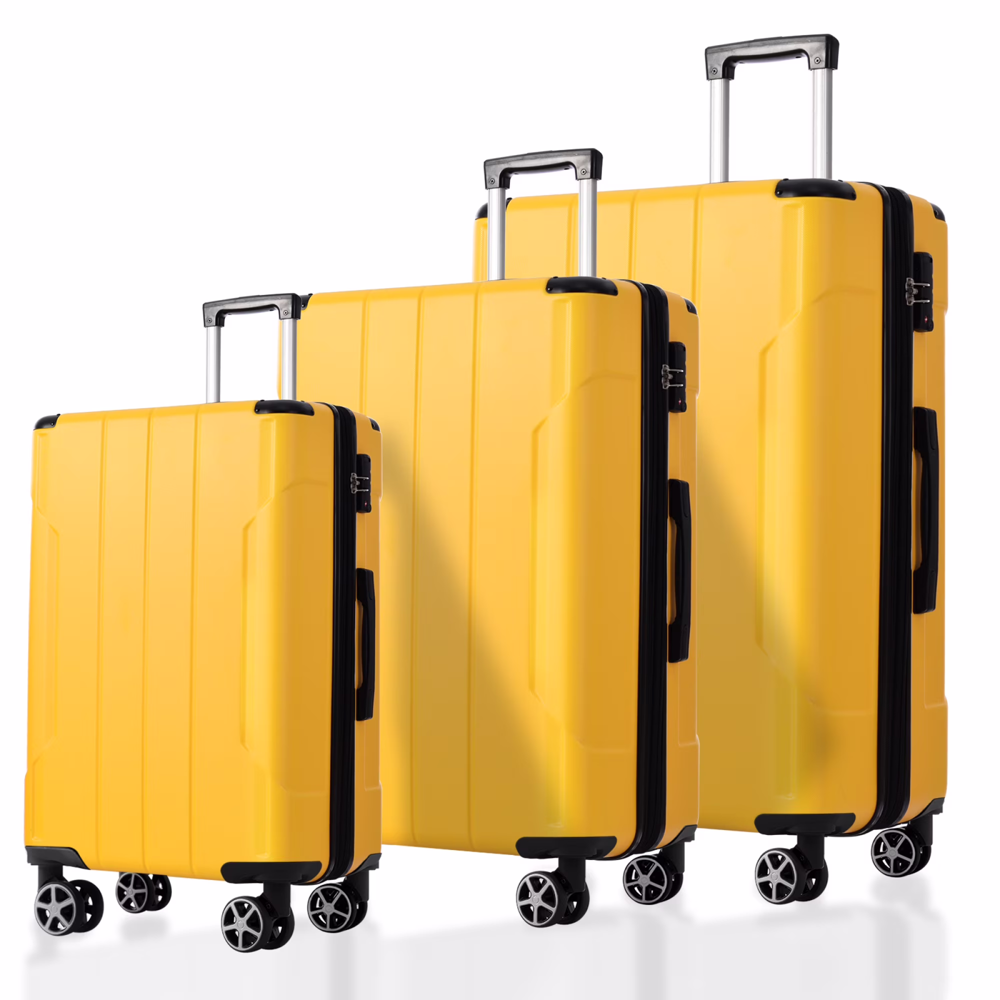 Luggage Sets 3 Piece, Expandable Hard shell ABS Suitcases with Double Spinner, Travel luggage Set