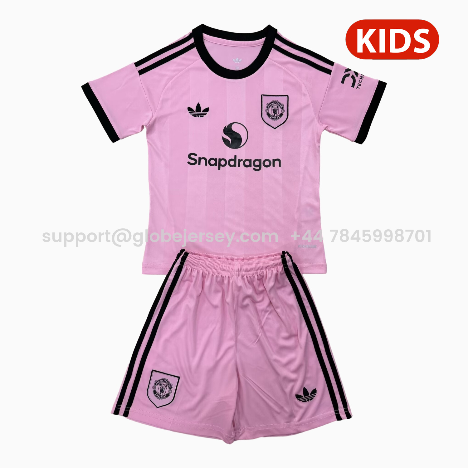 Manchester United 25-26 Light Pink Goalkeeper Kids Kit