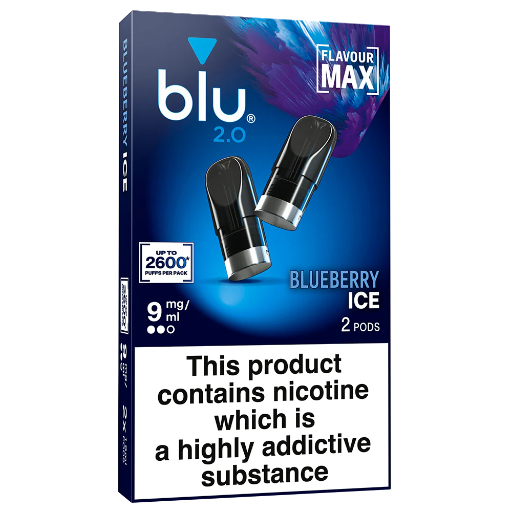 Blu 2.0 Blueberry Ice Vape Pods 9mg/ml 2 Pack