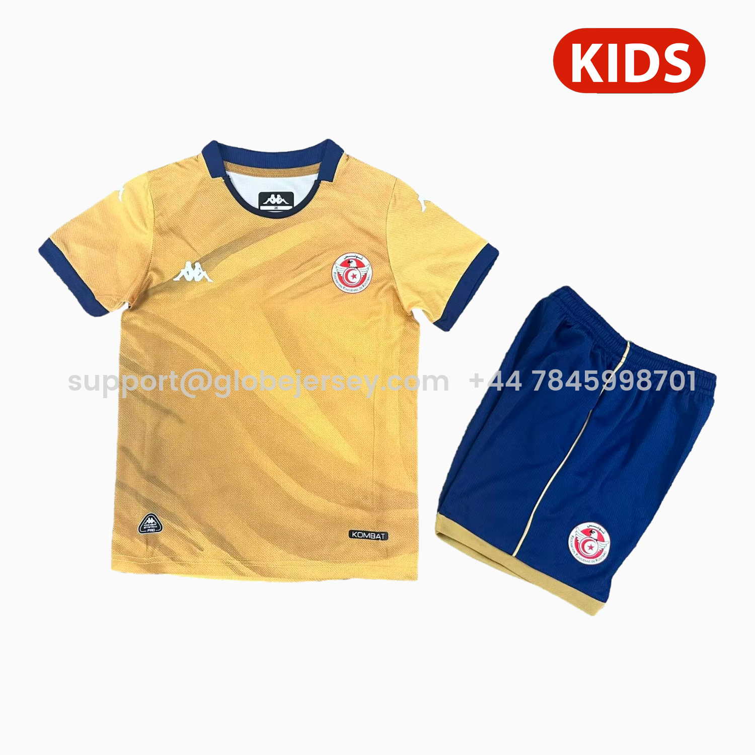 Tunisia 2026 Third Yellow Kids Kit