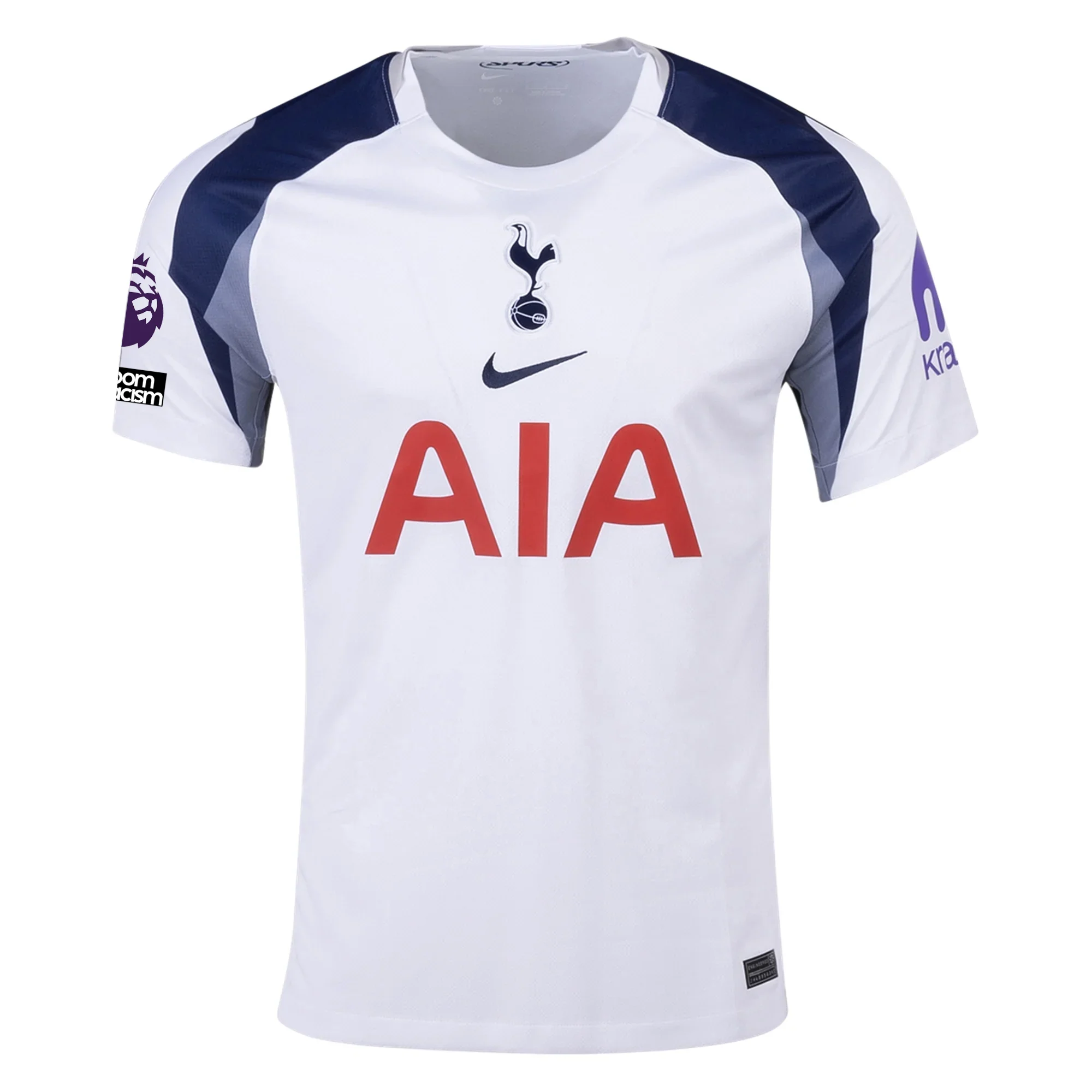 Nike Son Heung-min Tottenham Hotspurs Home Jersey w/ EPL + No Room For Racism Patch 25/26 (White/Iron/Binary Blue)