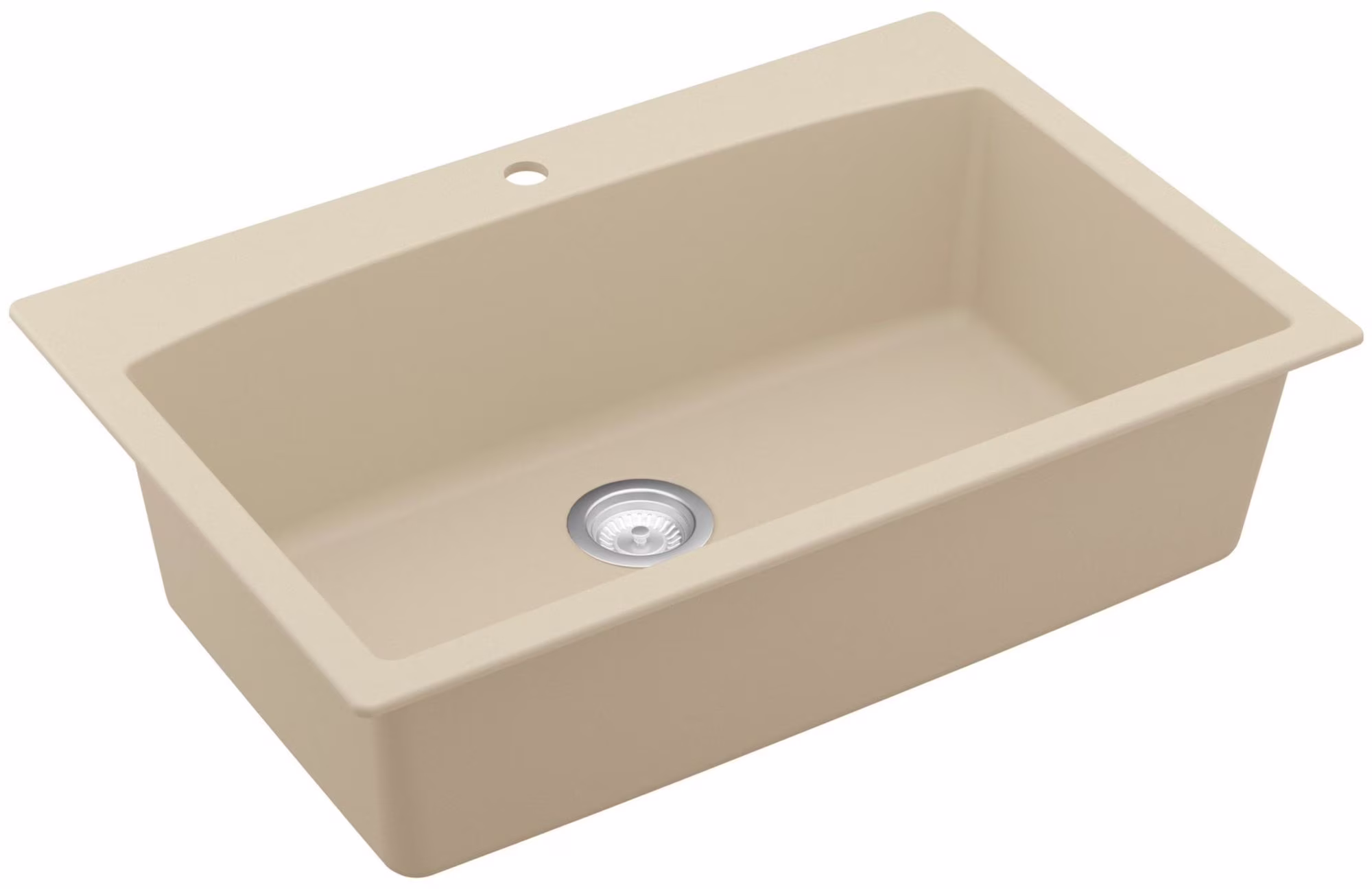 Karran  Drop-In Quartz Single Bowl Kitchen Sink Concrete