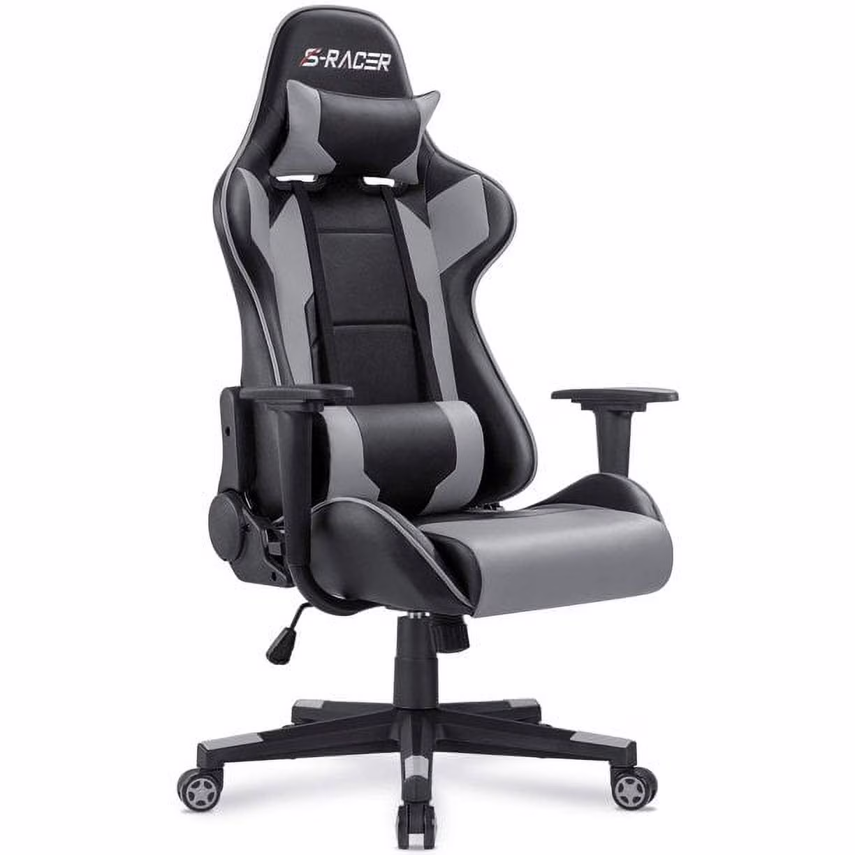 Homall Gaming Chair Office Chair High Back Computer Chair Leather Desk Chair Racing Executive Ergonomic Adjustable Swivel Task Chair with Headrest and Lumbar Support, Purple
