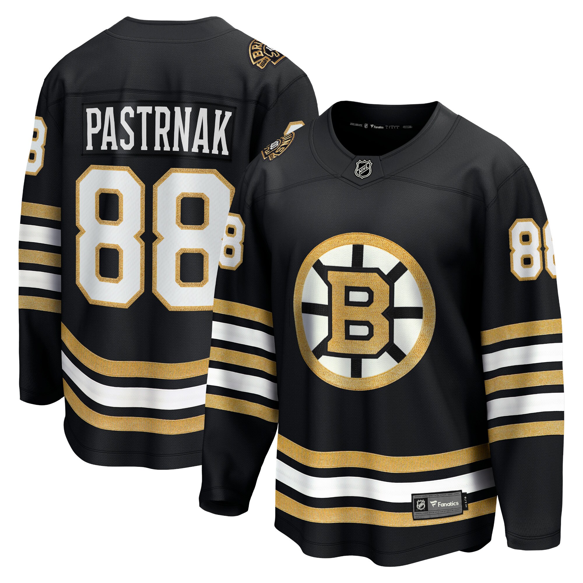 David Pastrnak Boston Bruins Fanatics 100th Anniversary Premier Breakaway  Jersey – Black