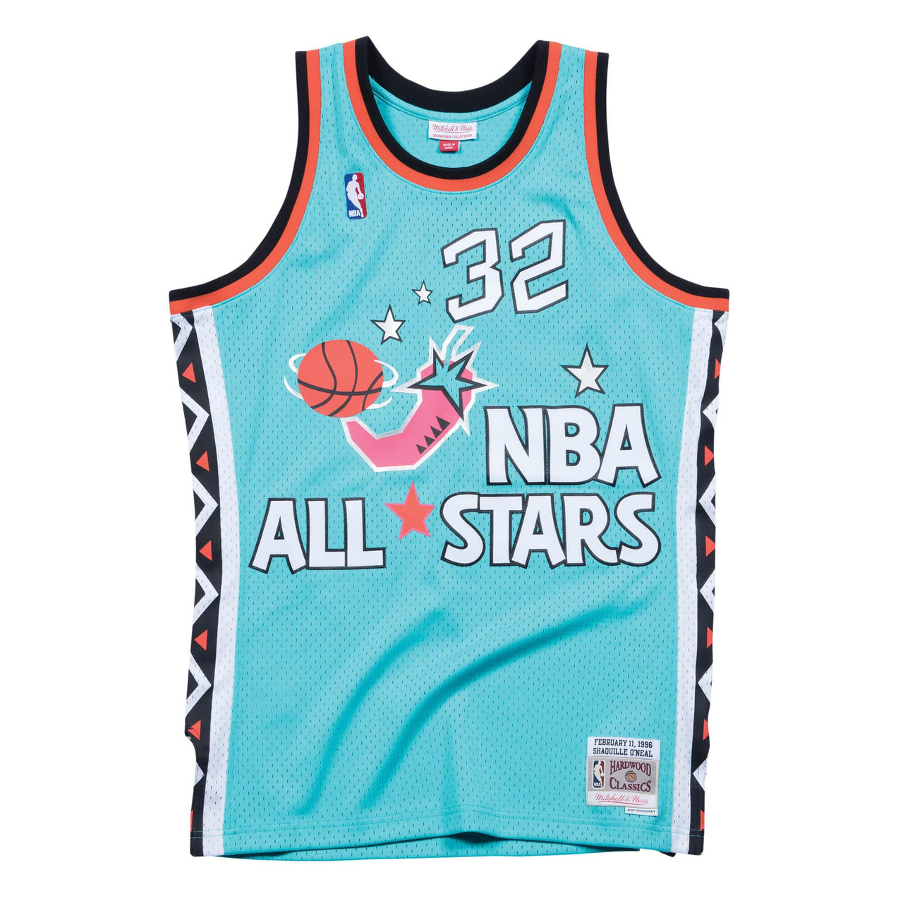San Antonio Spurs 1996 All-Star Shaquille O'Neal Throwback Jersey - Teal