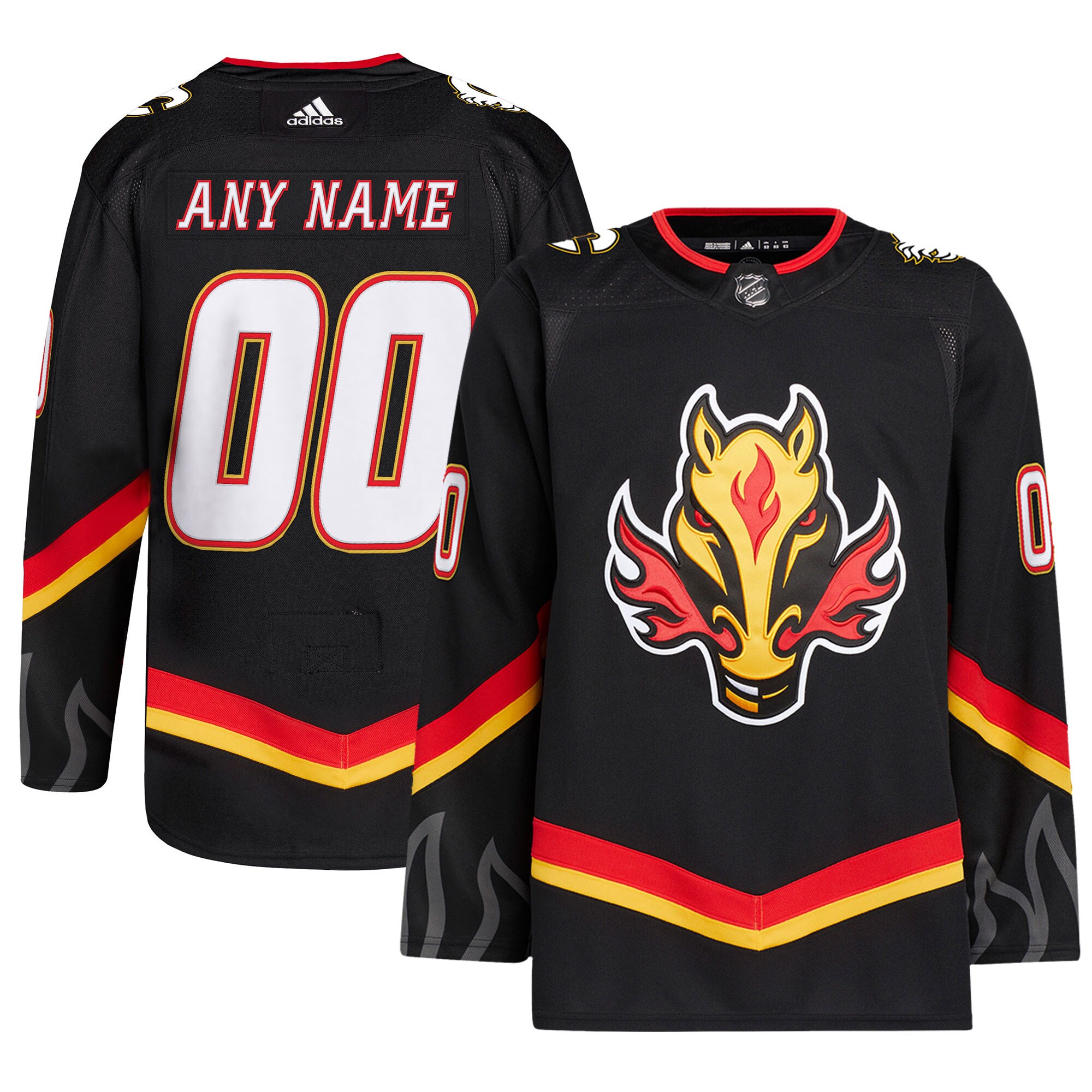 Calgary Flames   Alternate  Primegreen  Custom Jersey – Black