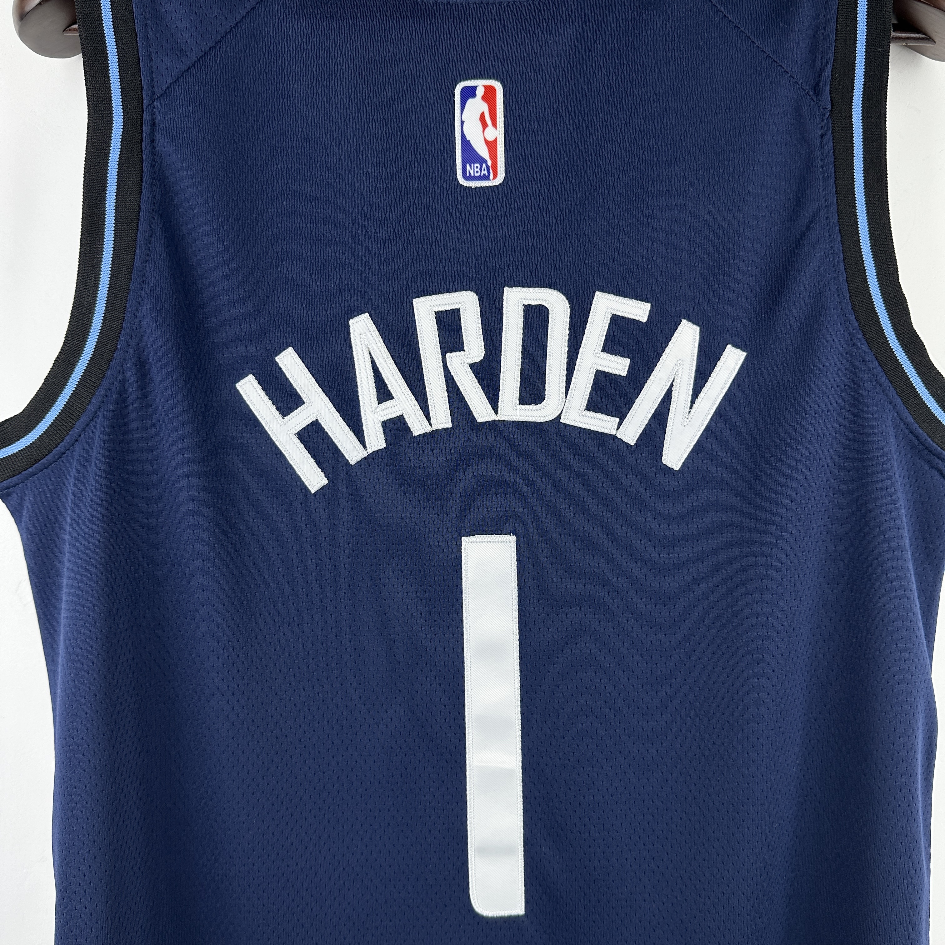Embroidery 24 season Clippers City Edition No. 1 Harden