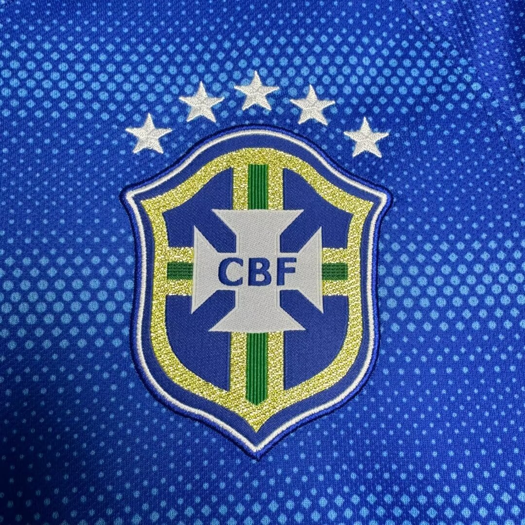 2014 Brazil Away Blue Retro Jersey