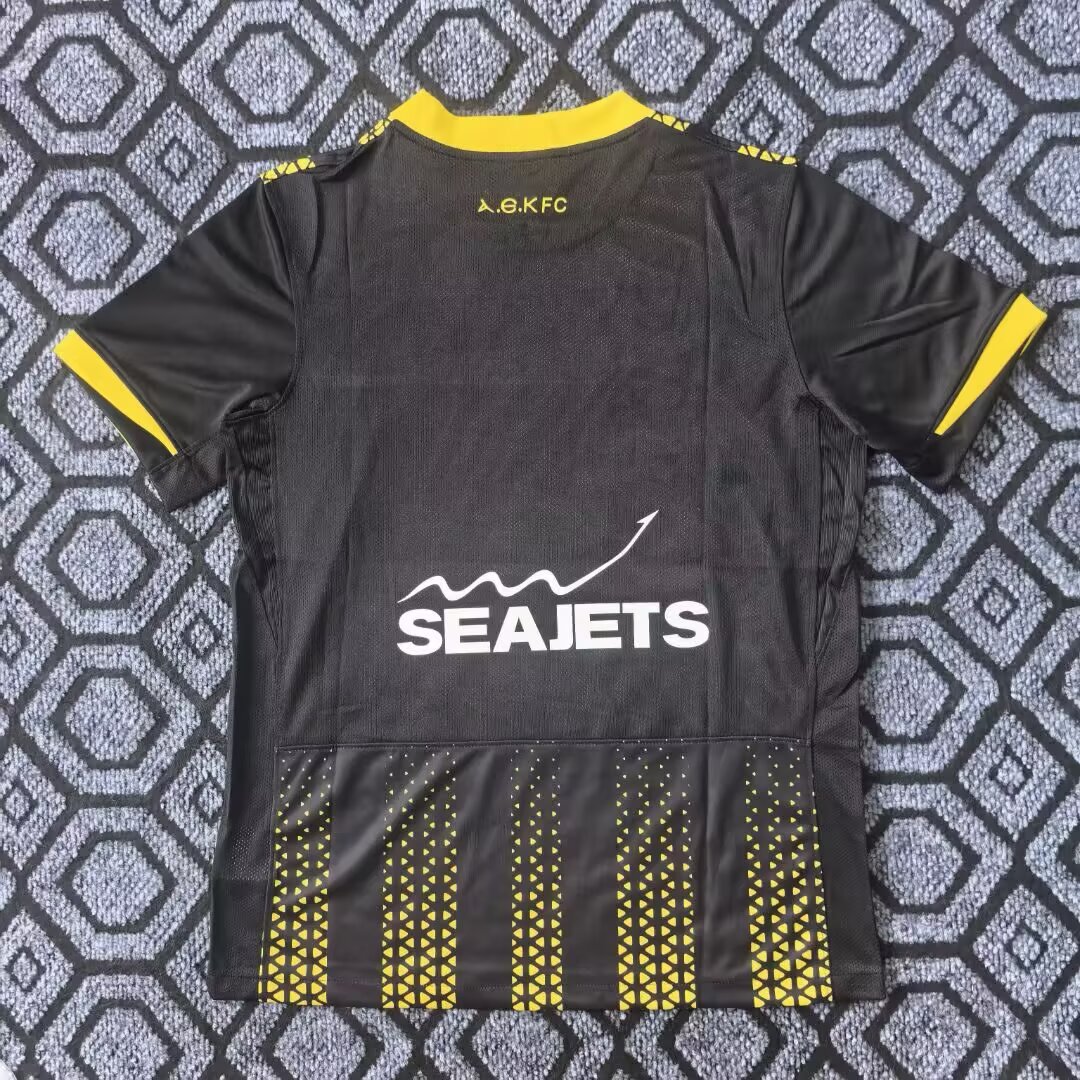 2025-2026 Greek Super League Athens Away Black Jersey - Fan Edition