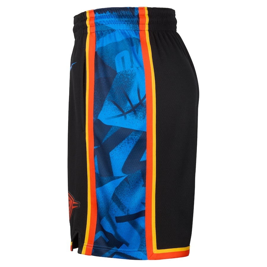 Men's Oklahoma City Thunder Nike Black 2024/25 City Edition Swingman Shorts