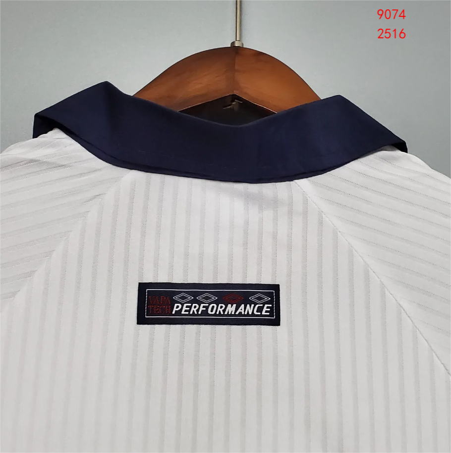 1998 England Home Long Sleeve Retro Jersey - Fans Edition