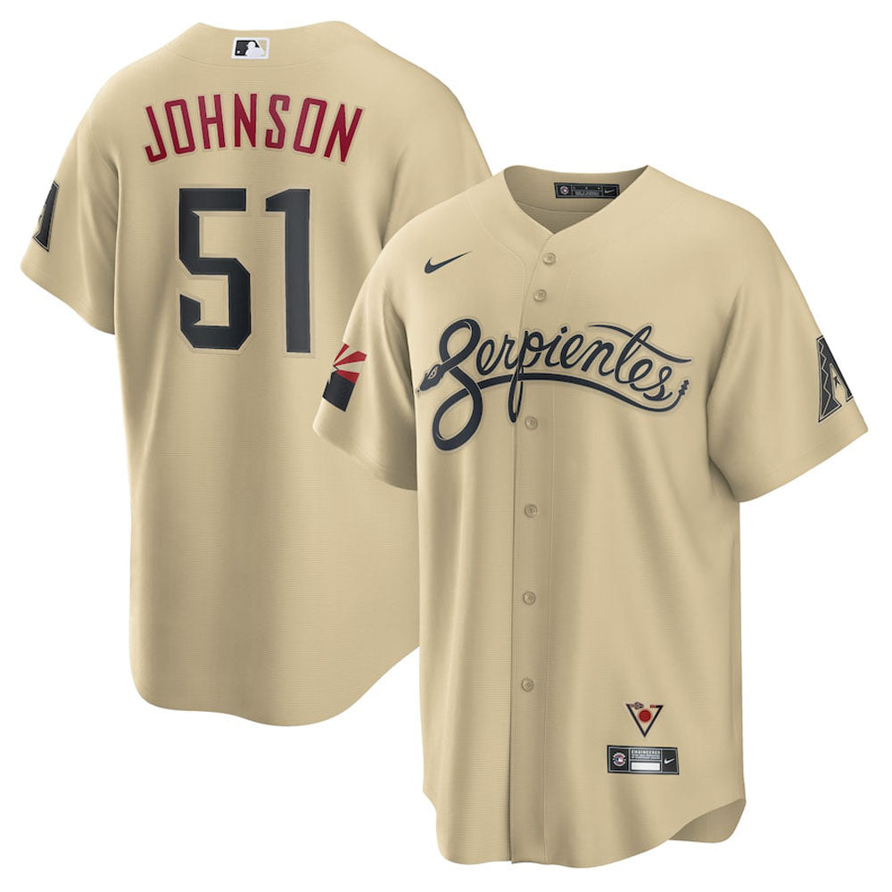 Men's Arizona Diamondbacks Randy Johnson City Connect Replica Jersey - Sand